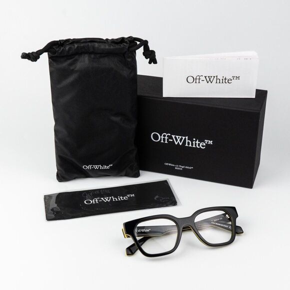 Off-White STYLE 7P Women Eyeglasses Black Yellow Square OERJ07P STYLE 7P 1300 main image 4
